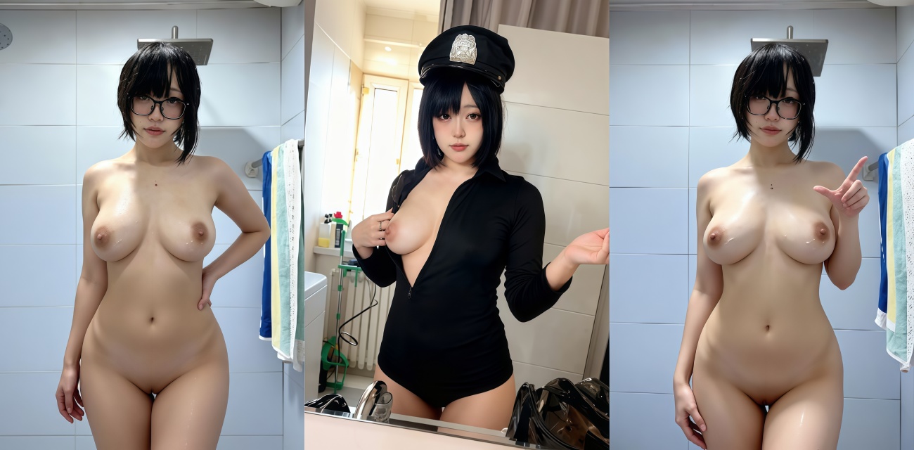 推特网红 布丁狗 高价私人定制 黑发眼镜妹全裸淋浴 警察制服撕逼猛操视频曝光