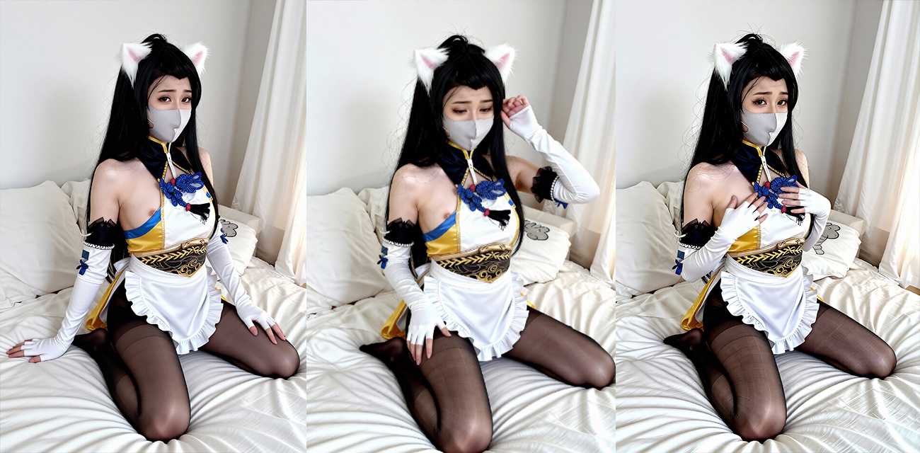 巨乳饥渴少女 米胡桃 COS永劫无间猫女友 戴手铐黑丝足交 任主人花式操弄